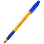 Ручка шариковая Cello "Tri-Grip yellow barrel" синяя, 0,7мм, грип, штрих-код. 748, 293056