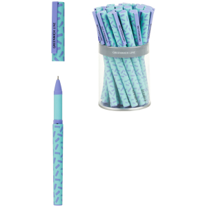 Ручка шариковая Greenwich Line "Pattern lavender" синяя, 0,7мм, игольчатый стержень, грип, софт-тач. GL_24586/Pbl_32657, 309316 ― Кнопкару. Саранск