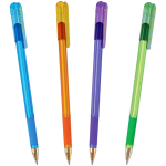 Ручка шариковая MunHwa "MC Gold LE" синяя, 0,5мм, грип, штрих-код, корпус ассорти. MCL-02, 280837