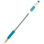 Ручка шариковая MunHwa "MC Gold" голубая, 0,5мм, грип, штрих-код. BMC-12, 235082