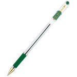 Ручка шариковая MunHwa "MC Gold" зеленая, 0,5мм, грип, штрих-код. BMC-04. 235079