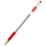 Ручка шариковая MunHwa "MC Gold" красная, 0,5мм, грип, штрих-код. BMC-03, 207859