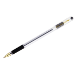 Ручка шариковая MunHwa "MC Gold" черная, 0,5мм, грип, штрих-код. BMC-01, 207857