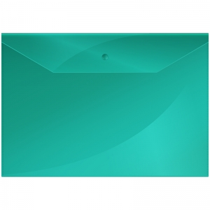 Папка-конверт на кнопке OfficeSpace А4, 150мкм, пластик, зеленая. Fmk12-3 / 220895, 162528 ― Кнопкару. Саранск