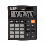Калькулятор настольный Citizen SDC-805NR, 8 разр., двойное питание, 105*120*21мм, черный. SDC-805NR