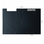 Папка-планшет с зажимом OfficeSpace, ПВХ, черный. ППСЗ_68960, 255914