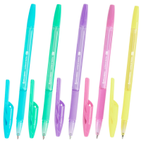 Ручка шариковая с грипом BRAUBERG "ULTRA GT PASTEL", СИНЯЯ, корпус ассорти, линия 0,35 мм, 144053 ― Кнопкару. Саранск