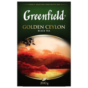 Чай листовой GREENFIELD "Golden Ceylon" черный цейлонский крупнолистовой 200 г, 0791-10, 621973 ― Кнопкару. Саранск