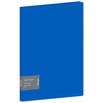 Папка с 30 вкладышами Berlingo "Soft Touch", 17мм, 700мкм, синяя, с внутр. карманом. DB4_30981,338186
