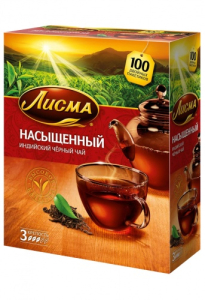 Чай черный ЛИСМА насыщенный 100пак.4603 ― Кнопкару. Саранск