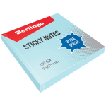 Самоклеящийся блок Berlingo "Ultra Sticky", 75*75мм, 100л., пастель, голубой. LSn_39205,270295