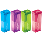 Точилка пластиковая Berlingo "NeonBox" 1 отверстие, контейнер, ассорти. BBp_15008,252131