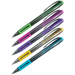 Ручка шариковая автоматическая Berlingo "SI-400 Color" синяя, 0,7мм, грип, корпус ассорти. CBm_70500,242244