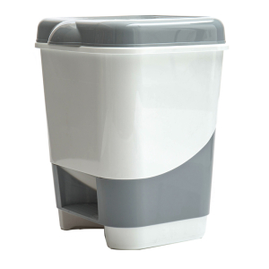 Ведро-контейнер для мусора (урна) OfficeClean, 20л, с педалью, пластик, серое. 299882 ― Кнопкару. Саранск