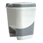 Ведро-контейнер для мусора (урна) OfficeClean, 20л, с педалью, пластик, серое. Арт.299882