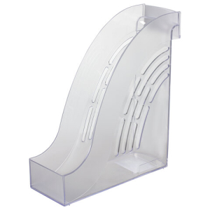 Лоток вертикальный для бумаг BRAUBERG "Office", 255х95х290 мм, прозрачный, 237231 ― Кнопкару. Саранск