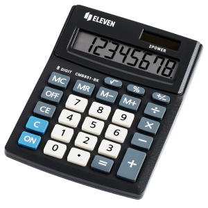 Калькулятор настольный Eleven Business Line CMB801-BK, 8 разрядов, двойное питание, 102*137*31мм, черный.339197 ― Кнопкару. Саранск