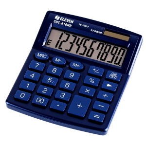 Калькулятор настольный Eleven SDC-810NR-NV, 10 разрядов, двойное питание, 127*105*21мм, темно-синий.339216 ― Кнопкару. Саранск