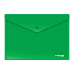 Папка-конверт на кнопке Berlingo, А4, 180мкм, непрозрачная, зеленая. AKk_04404,298261