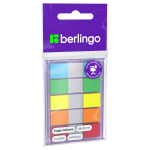 Флажки-закладки Berlingo 45*12мм, 20л*5 неоновых цветов, европодвес. LSz_45126,254409