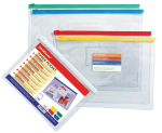 Zip-пакет пластиковый ErichKrause PVC Zip Pocket, B5, прозрачный (в пакете по 12 шт.).2936