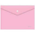 Папка-конверт на кнопке Berlingo "Starlight" А4, 180мкм, прозрачная розовая, индив. ШК. AKk_04112,268384