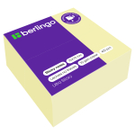 Самоклеящийся блок Berlingo "Ultra Sticky", 75*75мм, 400л., пастель, желтый. LSn_40000,270287