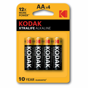Батарейки алкалиновые "пальчиковые" КОМПЛЕКТ 4 шт., KODAK Xtralife Alkaline, АА (LR6, 24А), блистер, Б0014328. 457385 ― Кнопкару. Саранск