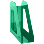 Лоток для бумаг вертикальный СТАММ "Фаворит", тонированный зеленый, ширина 90мм.ЛТВ-30557,351560