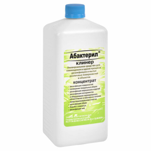 Средство дезинфицирующее 1 л, АБАКТЕРИЛ-КЛИНЕР, с моющим эффектом, концентрат. 609634 ― Кнопкару. Саранск