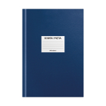 Книга учета OfficeSpace, А4, 96л., клетка, 200*290мм, бумвинил, цвет синий, блок офсетный, наклейка.315595