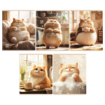 Тетрадь 48л., А5, клетка BG "Cozy cat", выборочный лак. Т5ск48_вл 57629, 382146