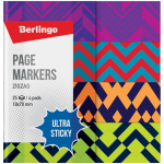 Флажки-закладки Berlingo "Ultra Sticky" "Zigzag", 18*70мм, бумажные, в книжке, с дизайном, 25л*4 блока. LSz_41132,287200