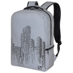 Рюкзак BRAUBERG REFLECTIVE универсальный, светоотражающий, "City", серый, 42х30х13 см. 270757