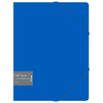 Папка на резинке Berlingo "Soft Touch" А4, 600мкм, синяя. FB4_A4981,338193