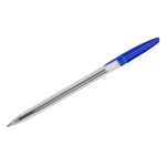 Ручка шариковая СТАММ "111" синяя, 0,7мм, прозрачный корпус.РС21,169193