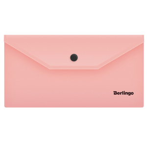 Папка-конверт на кнопке Berlingo "Instinct" С6, 180мкм, фламинго. AKk_06513,300423 ― Кнопкару. Саранск