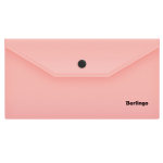 Папка-конверт на кнопке Berlingo "Instinct" С6, 180мкм, фламинго. AKk_06513,300423