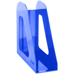 Лоток для бумаг вертикальный СТАММ "Фаворит", тонированный синий, ширина 90мм.ЛТВ-30556,351559