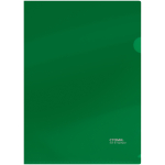Папка-уголок СТАММ А4, 180мкм, пластик, непрозрачная, зеленая. ММ-30933, 356779