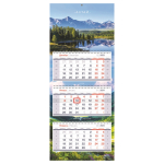 Календарь квартальный 3 бл. на 3 гр. OfficeSpace Premium "Красота Алтая", с бегунком, 2024г. 352346