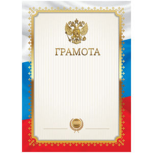 Грамота А4, BG, мелованная бумага, триколор. Г4_61455, 370683 ― Кнопкару. Саранск