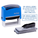 Штамп самонаборный Berlingo "Printer 8032", 6стр. б/рамки, 4стр. с рамкой, 2 кассы, пластик, 70*32мм. BSt_82506,276537