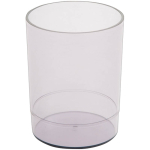 Подставка-стакан СТАММ "Офис", пластиковая, круглая, тонированная серая.СН15,027830