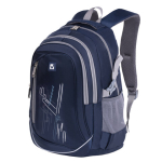 Рюкзак BRAUBERG HIGH SCHOOL универсальный, 3 отделения, "Старлайт", синий/серый, 46х34х18 см. 226342