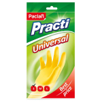 Перчатки резиновые Paclan "Practi. Universal", разм. S, желтые, пакет с европодвесом.133298