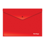 Папка-конверт на кнопке Berlingo, А4, 180мкм, непрозрачная, красная. AKk_04403,298260