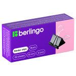 Зажимы для бумаг 32мм, Berlingo, 12шт., черные, картонная коробка. BC1232, 110962