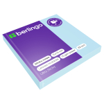 Самоклеящийся блок Berlingo "Ultra Sticky", 75*75мм, 100л., пастель, голубой. LSn_39205,270295
