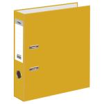 Папка-регистратор СТАММ, 70мм, бумвинил, с карманом на корешке, желтая. ММ-31513, 366843